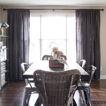 Belgian Linen Dark Grey Drapes in AKA Design' house