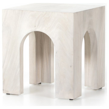 Fausto End Table, Bleached Guanacaste