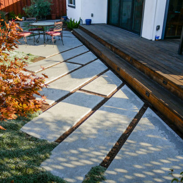 Contemporary yard for a contemporary house