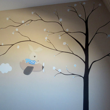 MURALES EN HABITACIONES CON PERSONAJES DE CUENTO