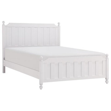 Lexicon Wellsummer 64 inches Modern Wood and MDF Board Queen Bed in White