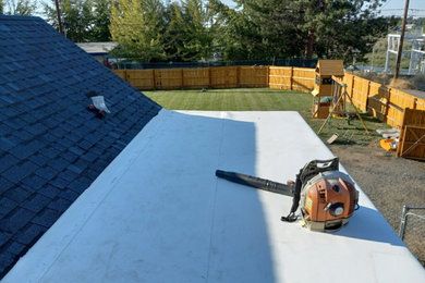 Small little flat roof TPO repair 60mil