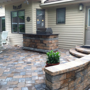 Custom Patio with Pergola, Outdoor Grill