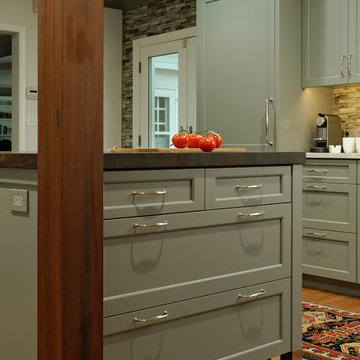 Washington, D.C. - Transitional - Kitchen with Gray Cabinetry
