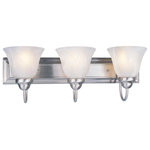 Z-Lite - Z-Lite 311-3V-BN Lexington 3 Light Vanity - Simply elegant is the best way to describe this three light vanity which features a detailed wall mount finished in brushed nickel and complimented with white swirl glass shades.