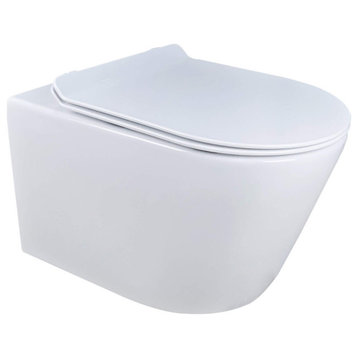 In-Wall Toilet Set, 2"x4" Carrier/Tank, White, Black Square Actuator