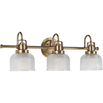 Archie Collection 3-Light Bath and Vanity, Vintage Brass