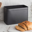 Brompton Bread Bin in Carbon Steel and Marble