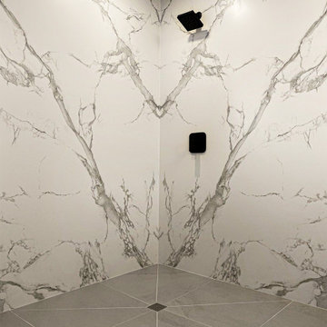 Dekton Aura15 Bookmatch Shower Walls & Kovik Bathroom Floor