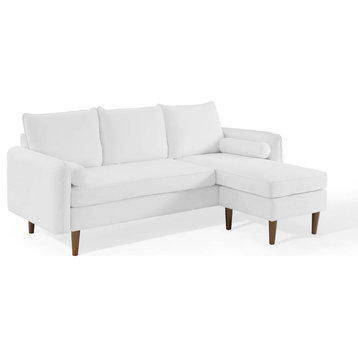 Revive Upholstered Right or Left Sectional Sofa, White