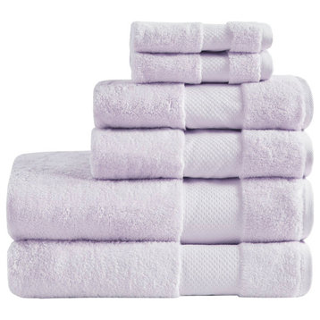 Madison Park Signature Turkish Cotton 6 Piece Bath Towel Set, Lavender