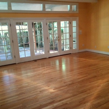 Sand and Finish Red Oak Floors Semi-Gloss