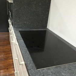 Charcoal Grey Granite in Leather Finish - Kitchen Countertops