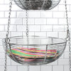 Woven Wire Hanging Basket - Chrome