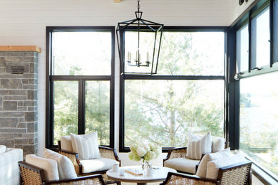 Inspiration for a coastal home design remodel in Toronto