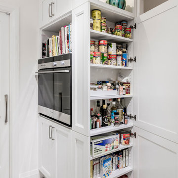 Condo White Galley Kitchen