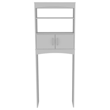 Hayward Over The Toilet Cabinet, with 1 Cabinet and 2 Shelves, White