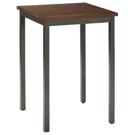 Homestyles Cabin Creek Wood Bar Table in Brown