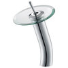 Vinnova Torino Falls Single Hole Bathroom Faucet, Polished Chrome