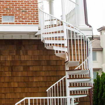 Spiral from 2nd floor deck to ground floor