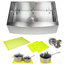 33" Curved Front Apron Stainless Steel Single Bowl Kitchen Sink Package