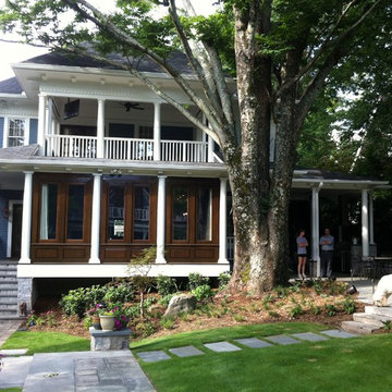 front yard of wooden house