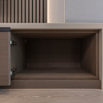Custom Media Cabinet with Integrated Lighting