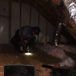 Attic Plywood Flooring Installed - Air Conditioner Accessories