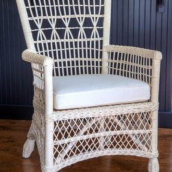 Prescott Arm Chair - White Linen - Dining Chairs