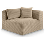 Meridian Furniture - Shaggy Upholstered Chair, Taupe, Corduroy Performance Fabric - Indulge in the allure of the Taupe Corduroy Performance Fabric Shaggy Corner Chair by Meridian Furniture. Its captivating design and luxurious Taupe Corduroy Performance Fabric elevate any space with effortless elegance. Crafted with precision and durability in mind, this stunning piece becomes the focal point of gatherings, fostering moments of connection and warmth. Embrace sophistication and style with the Shaggy Corner Chair, a testament to exquisite taste and timeless beauty.
