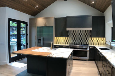 Inspiration for a contemporary kitchen remodel in Other