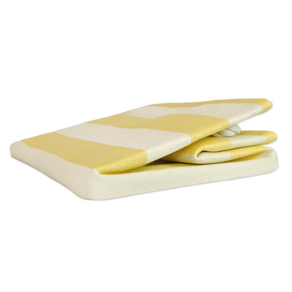 DII Paper Bin Stripe Yellow Rectangle Small