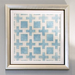 Symmetry Framed Art &ndash; Blue | Pulp Home - Artwork