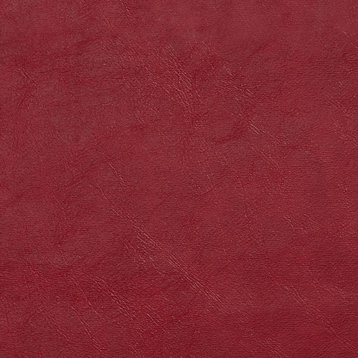 Red Distressed Breathable Leather Look And Feel Upholstery By The Yard