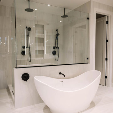 Elegant Shower and Bath Design by a Seattle Interior Designer