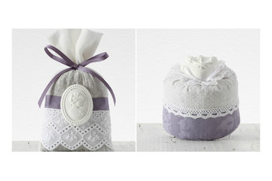 Hand Crafted Lavender Bag with Clay Decor