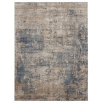Nourison - Nourison Quarry 8'10" x 11'10" Blue Beige Modern Indoor Rug - This lush and elegant Quarry rug captures the visual excitement of abstract art. Its distressed style maximizes the textural appeal of the dense, power-loomed pile. Subtle yet statement-making in artful tones of mineralized beige and blue.