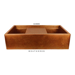 Copper Kitchen Sink | Legacy - Weathered Patina - Kitchen Sinks