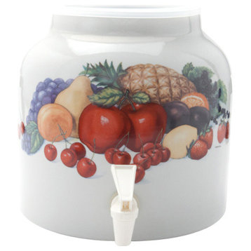 Goldwell Designs Temptation Fruits Design Water Dispenser Crock