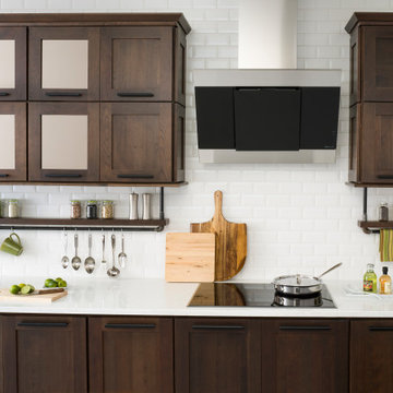 Industrial Kitchen with Cherry Cabinets from Dura Supreme