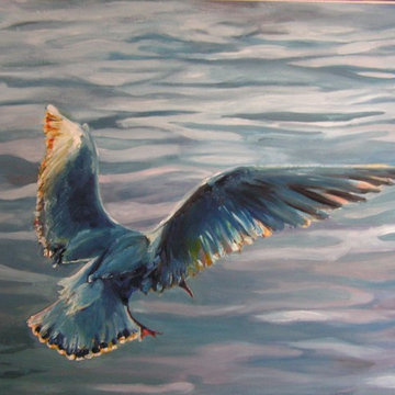 Oil painting on board