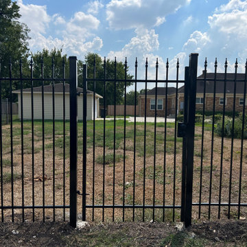 Iron Gate, Fence, and Pedestrian Gate