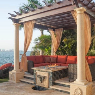 Florida Residence Waterline, Spa, and Fountain Glass Tile