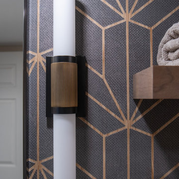 Dramatic Guest Bathroom Design