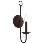 Livex Lighting - Livex Lighting Estate 1 Light Bronze Single Sconce - This elegant yet classical Estate collection is impeccably designed and crafted. This bronze finish single sconce is perfectly suitable in a dining room, bedroom or vanity with traditional or transitional interiors.