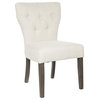 Andrew Dining Chair, Cream With Gray Brushed Legs