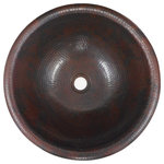 SimplyCopper - 15" Round Copper Drop In Bathroom Sink in Aged Copper - Welcome to Simply Copper