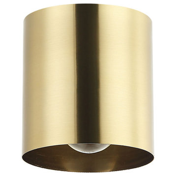 Flush Mount Ceiling Light Theron Integrated LED, Aged Brass