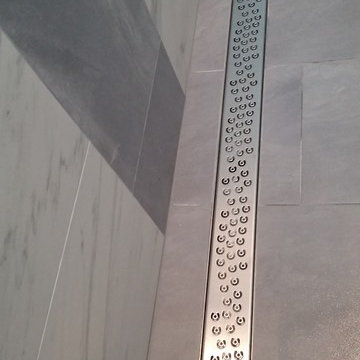 Marble porcelain tile bathroom