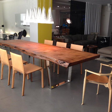 Custom Redwood Slab Table
